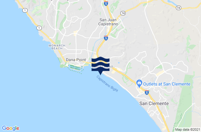Capistrano Beach, United Statesの潮見表地図