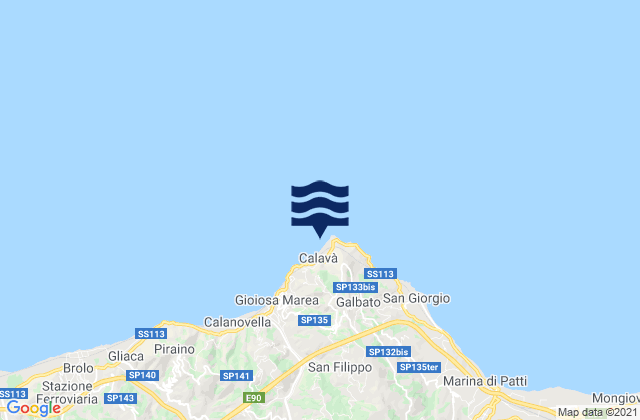 Capo Calavà, Italyの潮見表地図