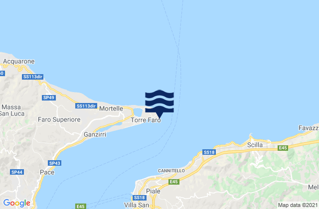 Capo Peloro, Italyの潮見表地図