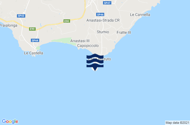 Capo Rizzuto, Italyの潮見表地図