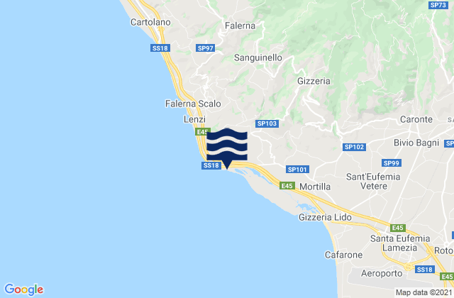 Capo Suvero, Italyの潮見表地図