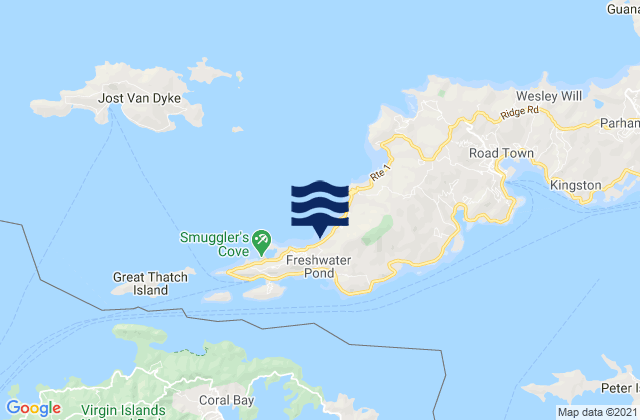 Capoons Bay - Bombas, U.S. Virgin Islandsの潮見表地図