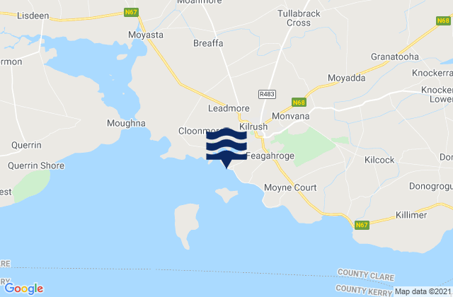 Cappagh Pier, Irelandの潮見表地図