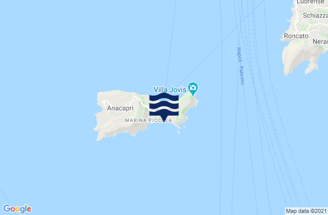 Capri, Italyの潮見表地図