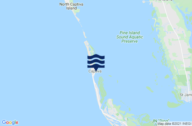 Captiva Island Pine Island Sound, United Statesの潮見表地図