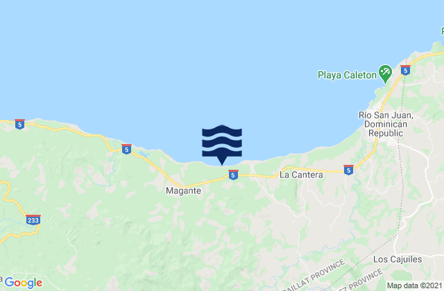Caracoles, Dominican Republicの潮見表地図