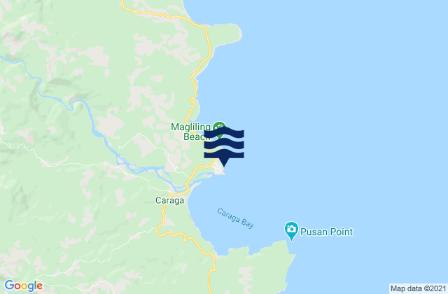 Caraga, Philippinesの潮見表地図