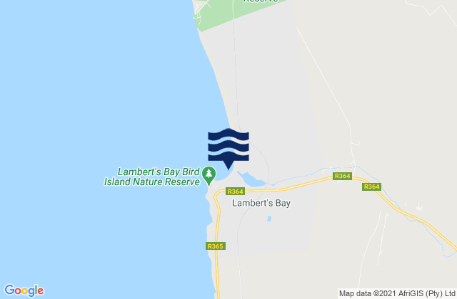 Caravan Park/Lamberts Bay, South Africaの潮見表地図