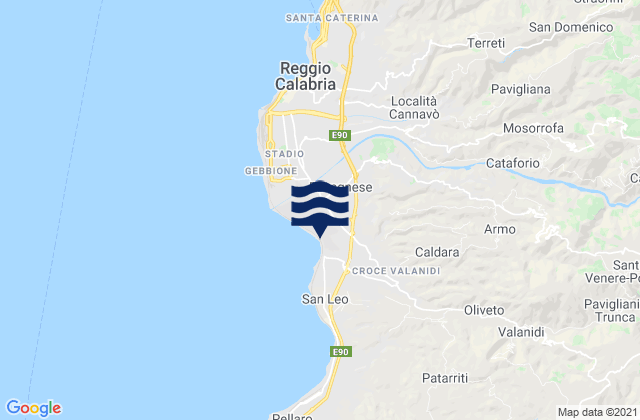 Cardeto, Italyの潮見表地図