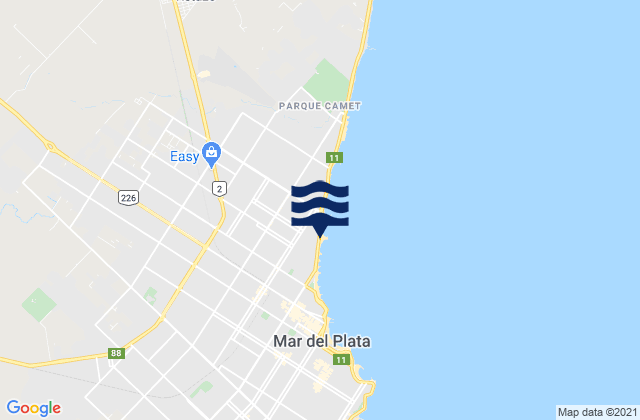 Cardiel (Mar del Plata), Argentinaの潮見表地図