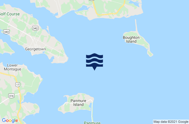 Cardigan Bay, Canadaの潮見表地図