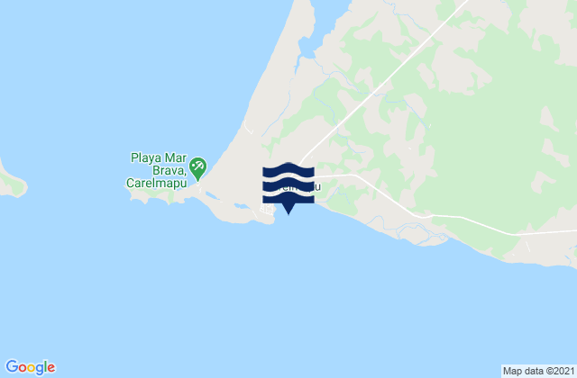 Carelmapu Canal Chacao, Chileの潮見表地図