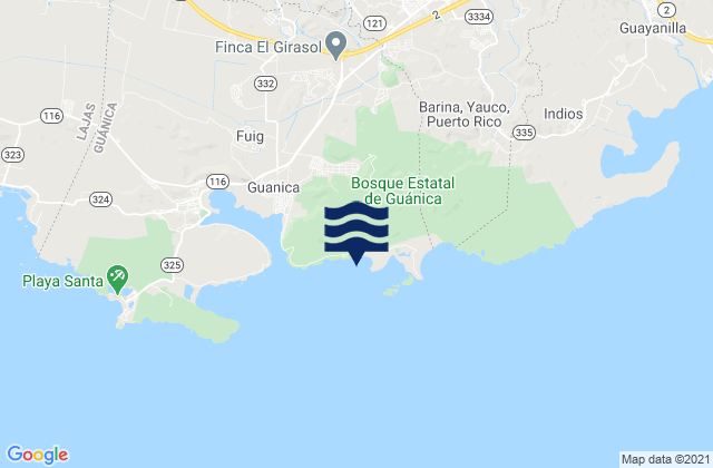 Carenero Barrio, Puerto Ricoの潮見表地図