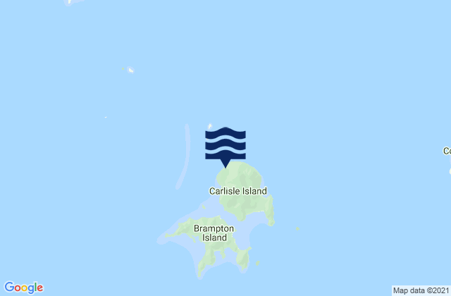 Carlisle Island (Off), Australiaの潮見表地図