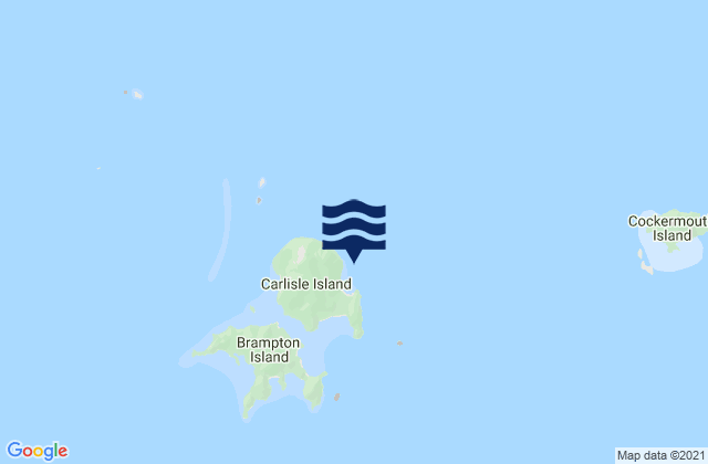 Carlisle Island, Australiaの潮見表地図