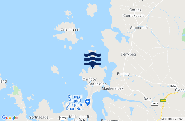 Carnboy, Irelandの潮見表地図