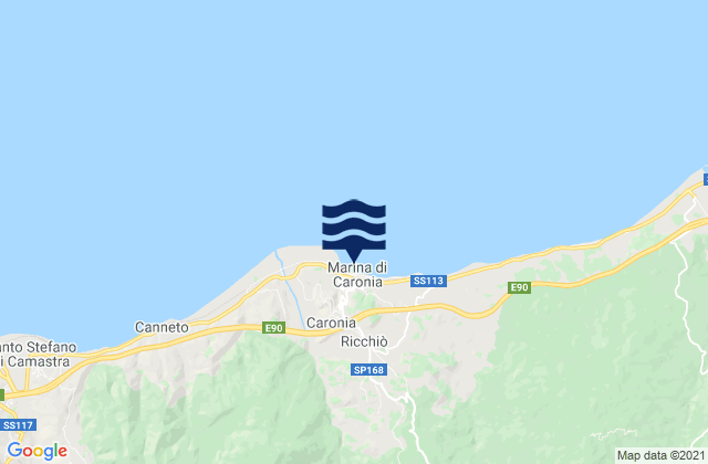 Caronia, Italyの潮見表地図