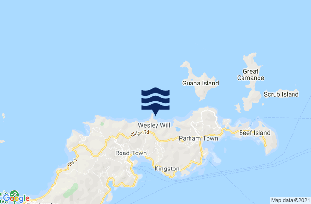 Carot Bay, U.S. Virgin Islandsの潮見表地図