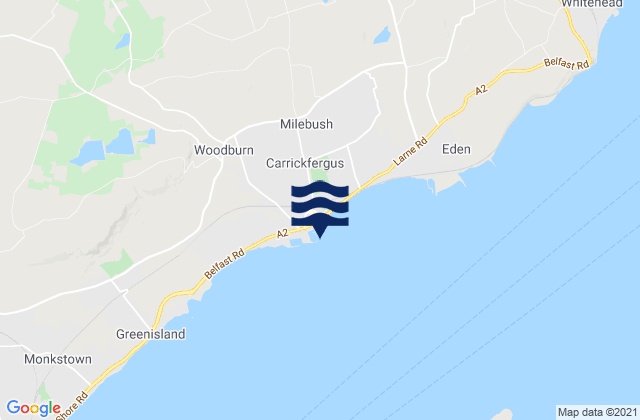 Carrickfergus, United Kingdomの潮見表地図