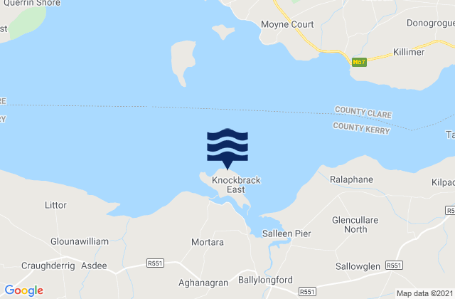 Carrig Island, Irelandの潮見表地図