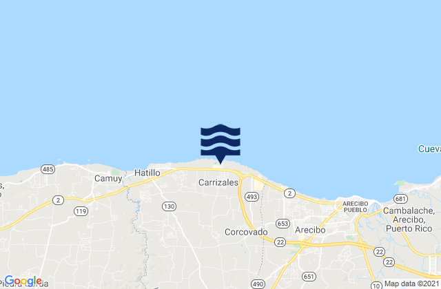 Carrizales Barrio, Puerto Ricoの潮見表地図