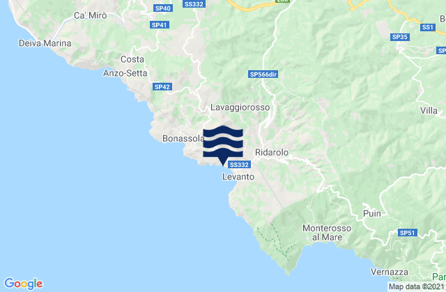 Carrodano, Italyの潮見表地図