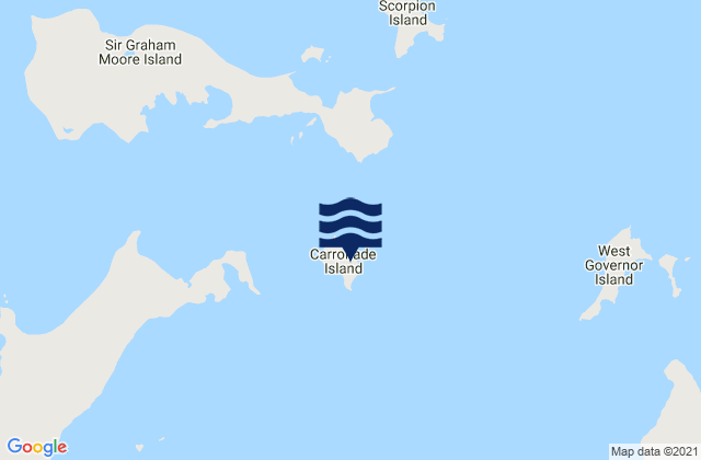 Carronade Island, Australiaの潮見表地図