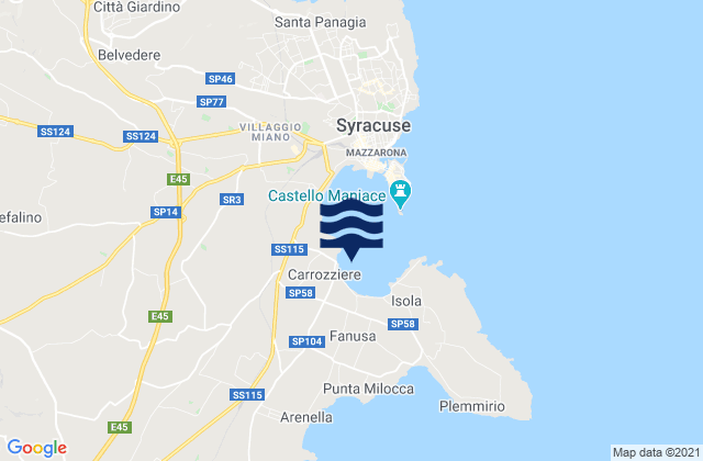 Carrozziere, Italyの潮見表地図