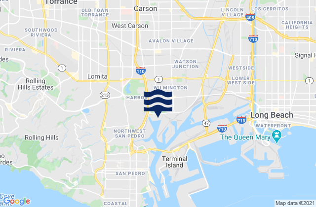 Carson, United Statesの潮見表地図