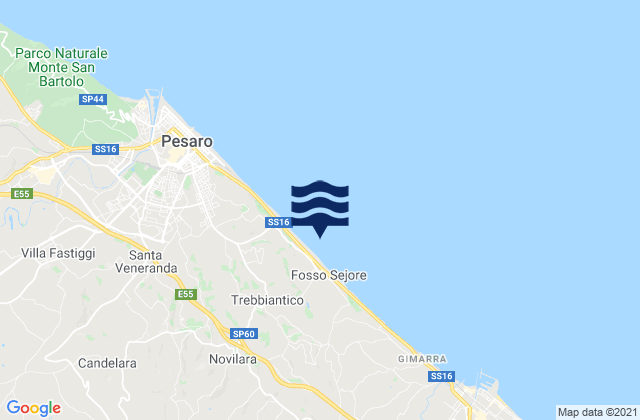Cartoceto, Italyの潮見表地図