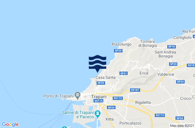 Casa Santa, Italyの潮見表地図