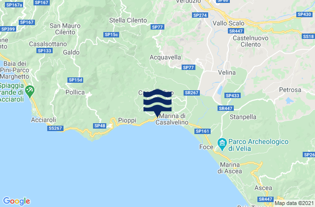 Casal Velino, Italyの潮見表地図