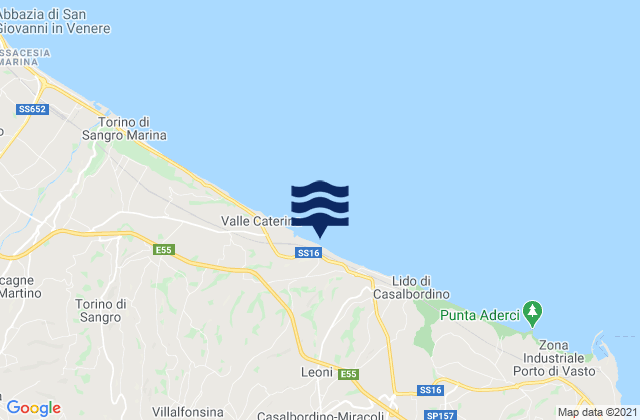 Casalbordino-Miracoli, Italyの潮見表地図