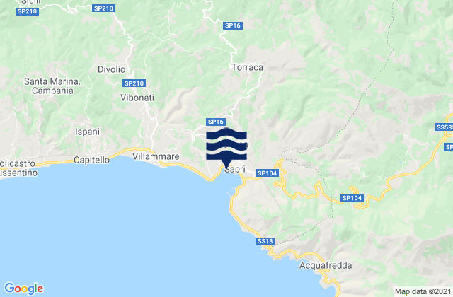 Casaletto Spartano, Italyの潮見表地図