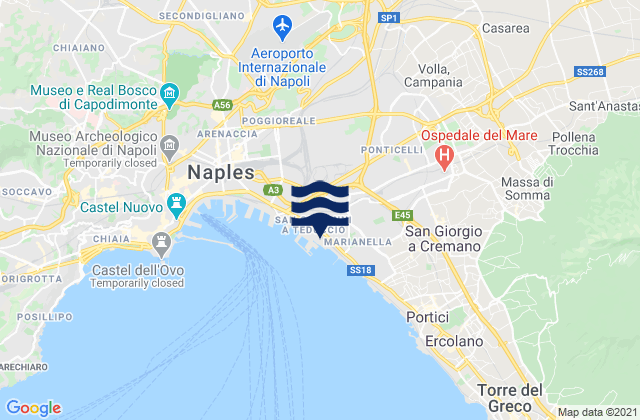 Casalnuovo di Napoli, Italyの潮見表地図