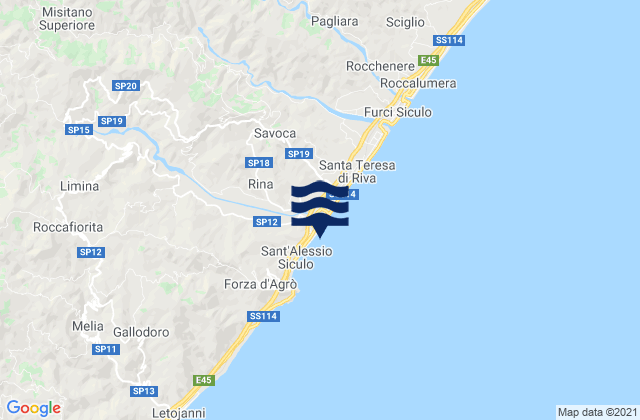Casalvecchio Siculo, Italyの潮見表地図