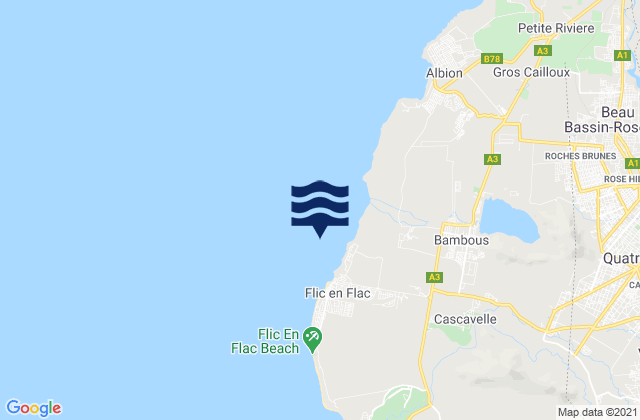 Cascavelle, Mauritiusの潮見表地図