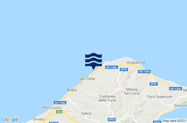 Castanea delle Furie, Italyの潮見表地図