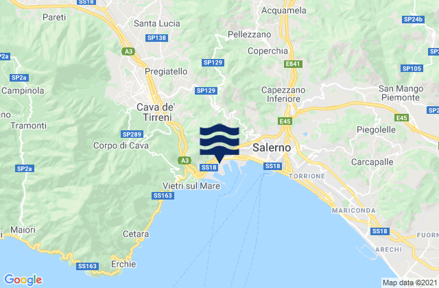 Castel San Giorgio, Italyの潮見表地図
