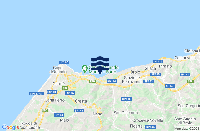 Castell'Umberto, Italyの潮見表地図