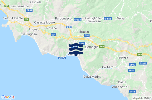 Castiglione, Italyの潮見表地図