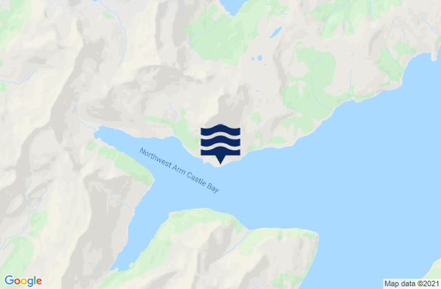Castle Bay Northwest Arm, United Statesの潮見表地図