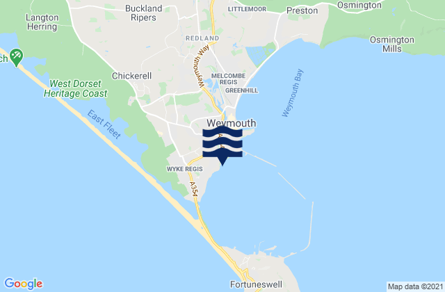 Castle Cove Portland Harbour Beach, United Kingdomの潮見表地図