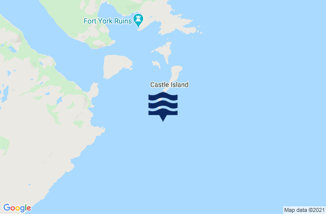 Castle Island, Canadaの潮見表地図