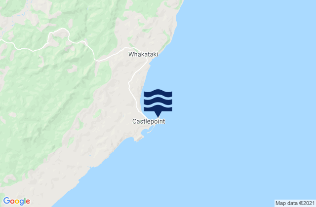 Castle Point Lighthouse, New Zealandの潮見表地図