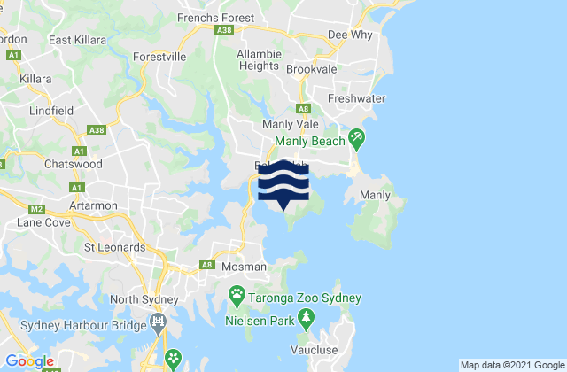 Castle Rock Beach, Australiaの潮見表地図
