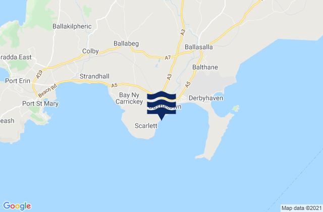Castletown, Isle of Manの潮見表地図