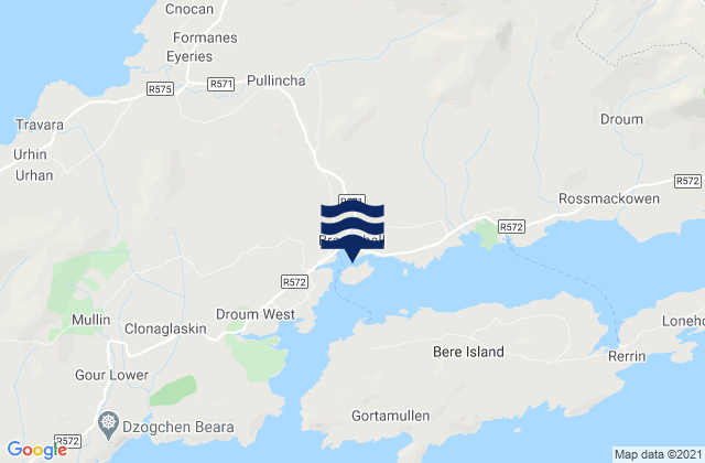 Castletownbere, Irelandの潮見表地図