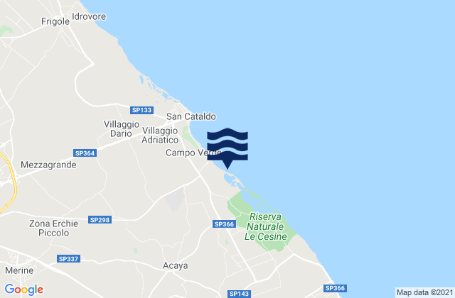 Castri di Lecce, Italyの潮見表地図