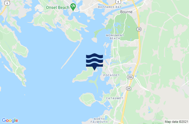 Cataumet Harbor, United Statesの潮見表地図